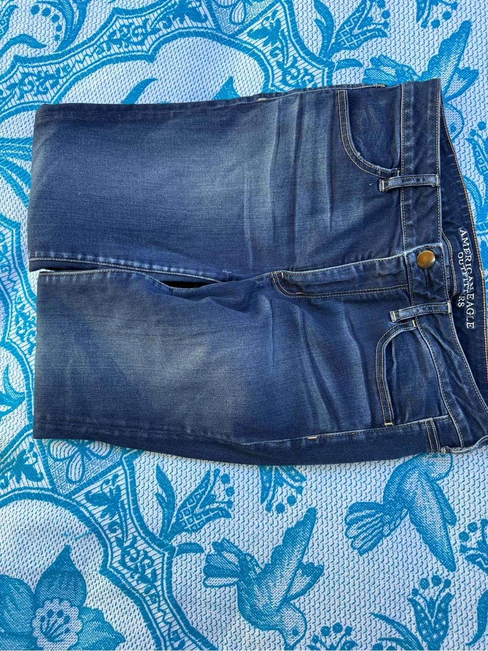 American Eagle Super Stretch Dark Wash Jegging Size 12 Regular Skinny Jeans - Picture 11 of 13